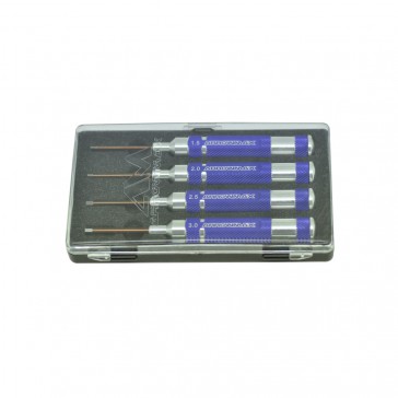 Allen Wrench Case Set 4 Pcs: 1.5-2.0-2.5-3.0x45mm