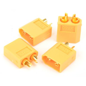 XT60 Male Only Plugs - 4pcs