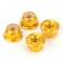 M4 Alloy Serrated Nyloc Nuts - Gold - 4pcs