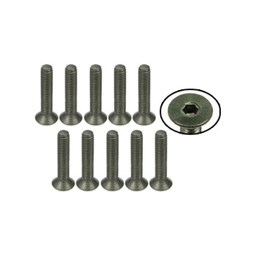 DISC.. M3 x 16 Titanium Flat Head Hex Socket - Machine (10 Pcs)