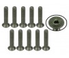 DISC.. M3 x 16 Titanium Flat Head Hex Socket - Machine (10 Pcs)