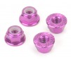 M4 Alloy Serrated Nyloc Nuts - Purple - 4pcs