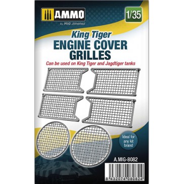 1/35 SCALE KING TIGER ENGINE COVER GRILLES