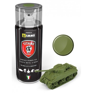 TITANS HOBBY MILITARY GREEN MATT PRIMER 400 ML SPRAY