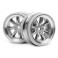 DISC.. CUP RACER - MX60 8 SPOKE WHEEL MATTE CHROME (3mm OFFSET)