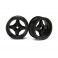 DISC.. MX60 FOUR SPOKE WHEEL BLACK (3mm OFFSET/2pcs)