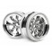 DISC.. CUP RACER - MX60 8 SPOKE WHEEL CHROME (6mm OFFSET/2pcs)