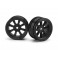 DISC.. MX60 EIGHT SPOKE WHEEL BLACK (3mm OFFSET/2pcs)