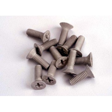 Screws, 4x12mm countersunk machine (Aluminum) (12)