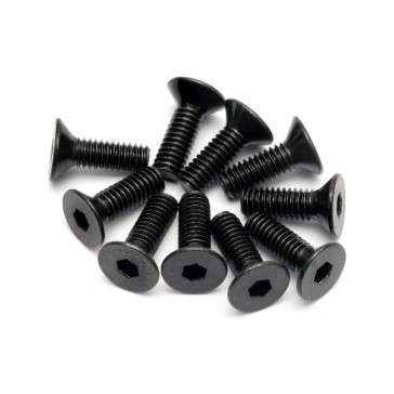 Flat Head Screw M4X12Mm (Hex Socket/10Pcs)