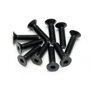 Flat Head Screw M4X15Mm (Hex Socket/10Pcs)