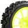 1/10 STREET/RALLY TYRE 10SP NEON YELLOW WHEEL