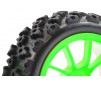 1/10 STREET/RALLY TYRE 10SP GREEN WHEEL