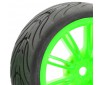 1/10 STREET/TREAD TYRE 20SP GREEN WHEEL