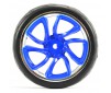 1/10 STREET/TREAD TYRE TRI-5 BLUE/CHROME WHEEL