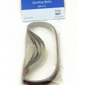 5x Sanding Belts 400 grit