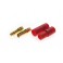 Connector : 3,5mm gold plated plug with red housing (1pcs)