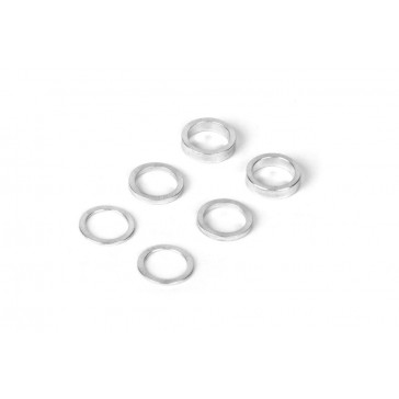 SET OF ALU SHIMS 6.37x8.4MM (0.5MM, 1.0MM, 2.0MM)