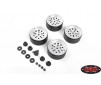 Burato 2.2 Beadlock Wheels w/ Center Caps (Silver)