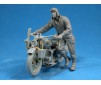 Soldier Pushing Motorcycle 1/35