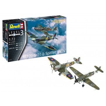 Combat Set Messerschmitt Bf109G-10 & Spitfire Mk.V - 1:72