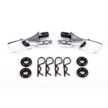 Mirrors, side, chrome (left & right)/ o-rings (4)/ body clips (4) (fi