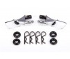 Mirrors, side, chrome (left & right)/ o-rings (4)/ body clips (4) (fi