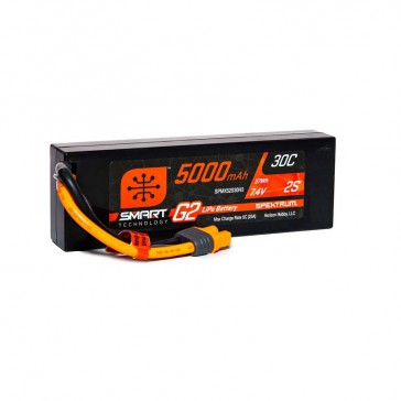 5000mAh 2S 7.4V Smart G2 LiPo 30C Hard Case: IC3