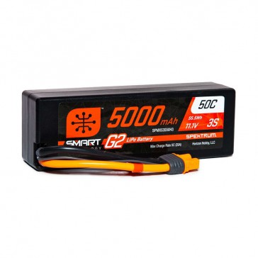 5000mAh 3S 11.1V Smart G2 LiPo 50C Hard Case: IC3