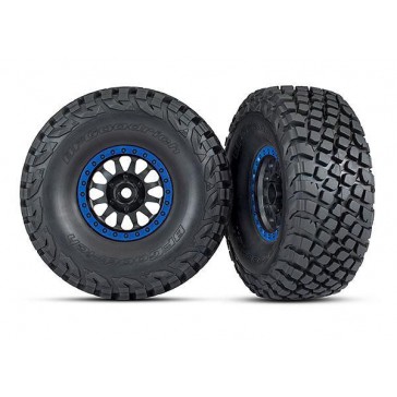 Tires and wheels, assembled, glued (Method Racing wheels, black with