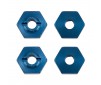 REFLEX 14B/14T FT WHEEL HEXES BLUE ALUM. (4)