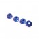 DISC.. 4mm Alu Lock Nut (4 pcs Blue)