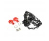 METAL HOOK & BLACK STEEL CHAIN SET 800MM