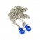 DELUXE ALUMINIUM BLUE WINCH HOOKS & CHAIN SET