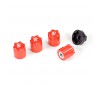 ANTIDUST ALUMINIUM M4 WHEEL NUT COVERS (4PC) - RED