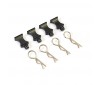 PRO ALUMINIUM EASYPULL TABS & BODYCLIPS (4PC) - BLACK