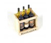 SCALE WOOD CRATE w/WINE BOTTLES