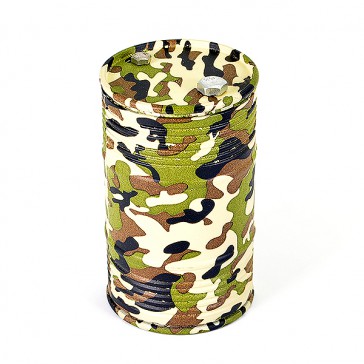 ALUMINIUM ANODISED OIL DRUM W/REMOVABLE LID - CAMO