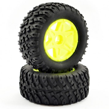 COMET DESERT BUGGY FRONT MOUNTED TYRE & WHEEL YELLOW