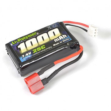 TRACER LI-PO SOFT PACK 7.4V,1000MAH,25C (T-PLUG)