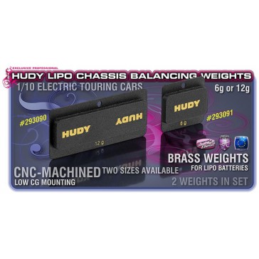 Lipo Chassis Balancing Weights 12G - Low Cg (2), H293090