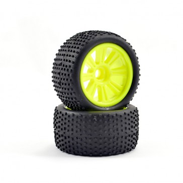 COMET TRUGGY FRONT MOUNTED TYRE & WHEEL YELLOW