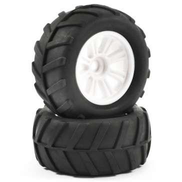 COMET MONSTER FRONT MOUNTED TYRE & WHEEL WHITE