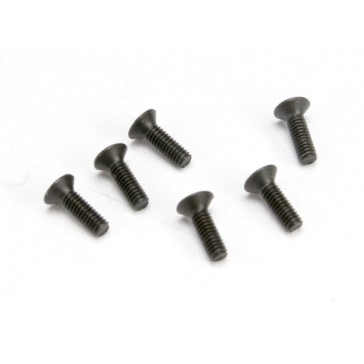 Screws, 2.5x8 countersunk machine (hex drive) (6)