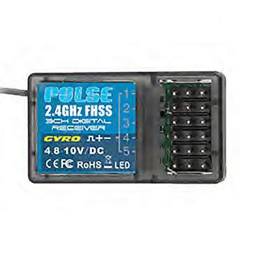 PULSE FHSS RECEIVER w/GYRO 2.4GHZ FOR ET1132