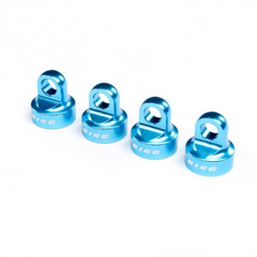 Shock Cap Set, Aluminum, King Blue: SBR 2.0