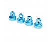 Shock Cap Set, Aluminum, King Blue: SBR 2.0