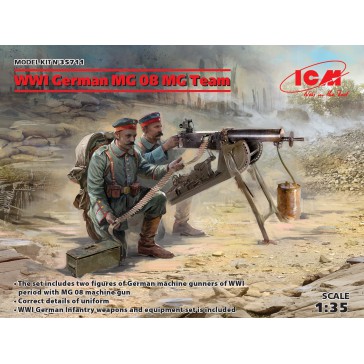 WWI German MG08 MG Team (2 Fig)1/35