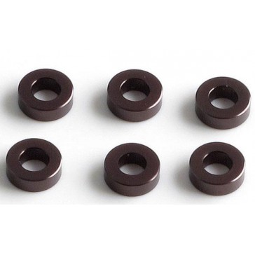 2MM ANODIZED WASHER (6) - GUN METAL