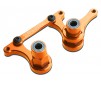 Steering bellcranks, drag link (orange-anodized 6061-T6 aluminum)